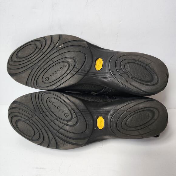 Aravon Mary Jane Shoes Womens Size 8.5 AA Black Leather Vibram Soles New Balance - Picture 9 of 11